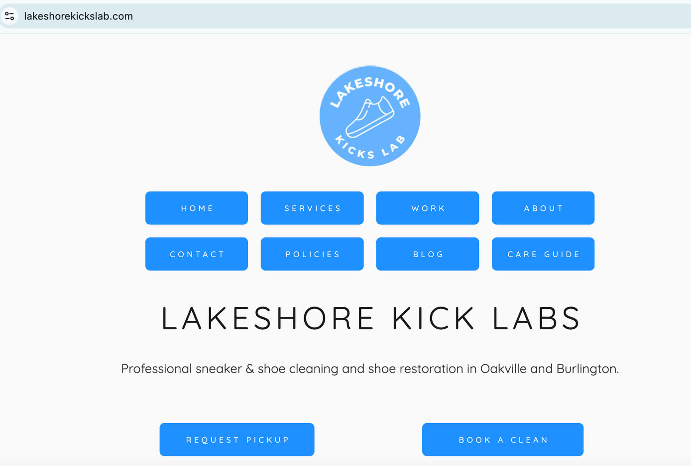 Lakeshore Kicks Lab Website